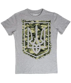 Прикольные футболки: Украина Камуфляж Gray